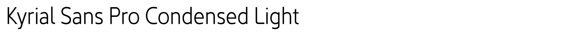 Kyrial Sans Pro Condensed Light image